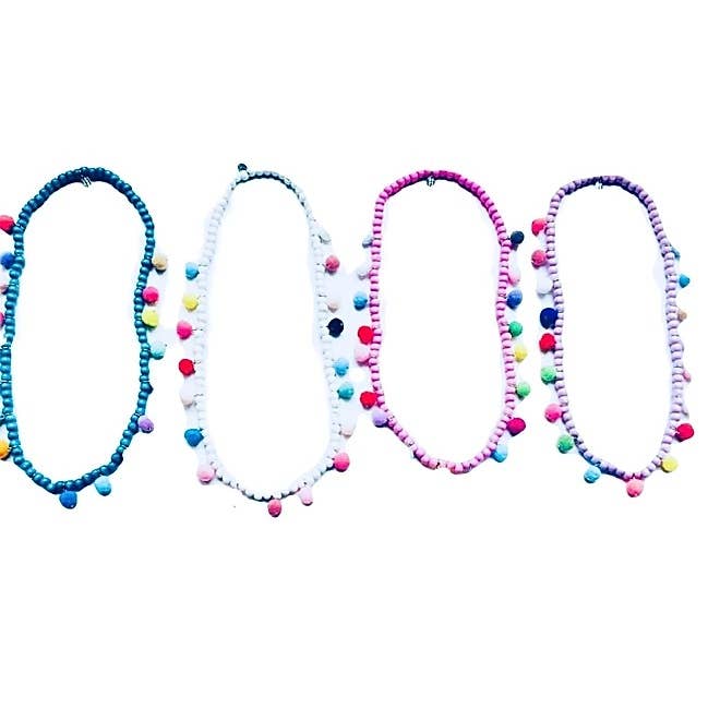 Sparkle Sisters by Couture Clips – wholesale Kids necklace – Kids – Wooden Pom Necklace4