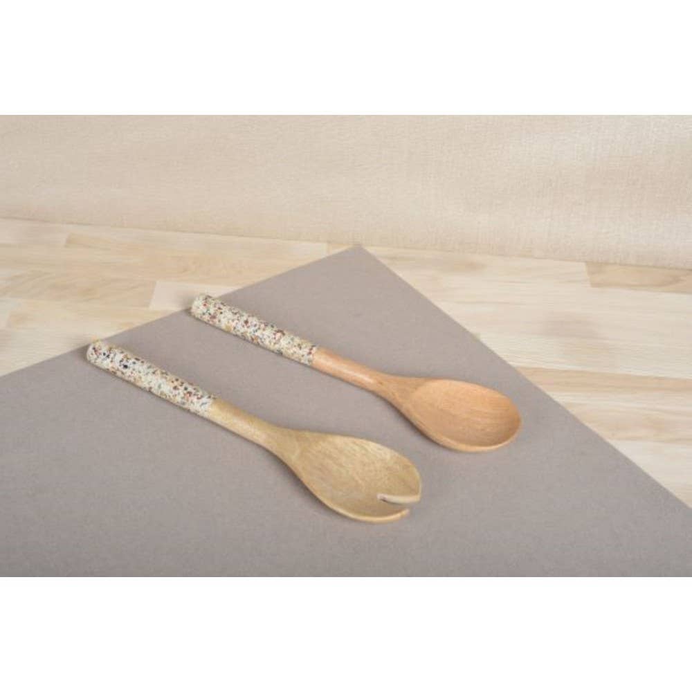 AULICA – Utensílios para servir por atacado – Pegadores de salada com cabo marmorizado1