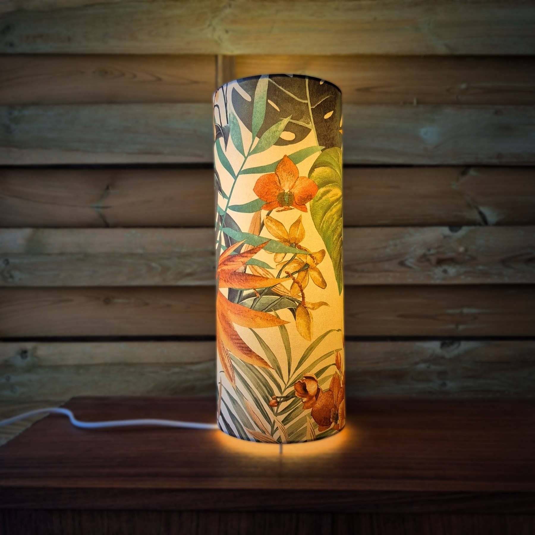MIV Création Fleurie - Wholesale Accent/Desk Lamp - Tropical Print 2 Ambient Tube Lamp2