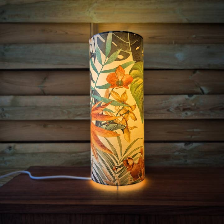 MIV Création Fleurie - Wholesale Accent/Desk Lamp - Tropical Print 2 Ambient Tube Lamp2