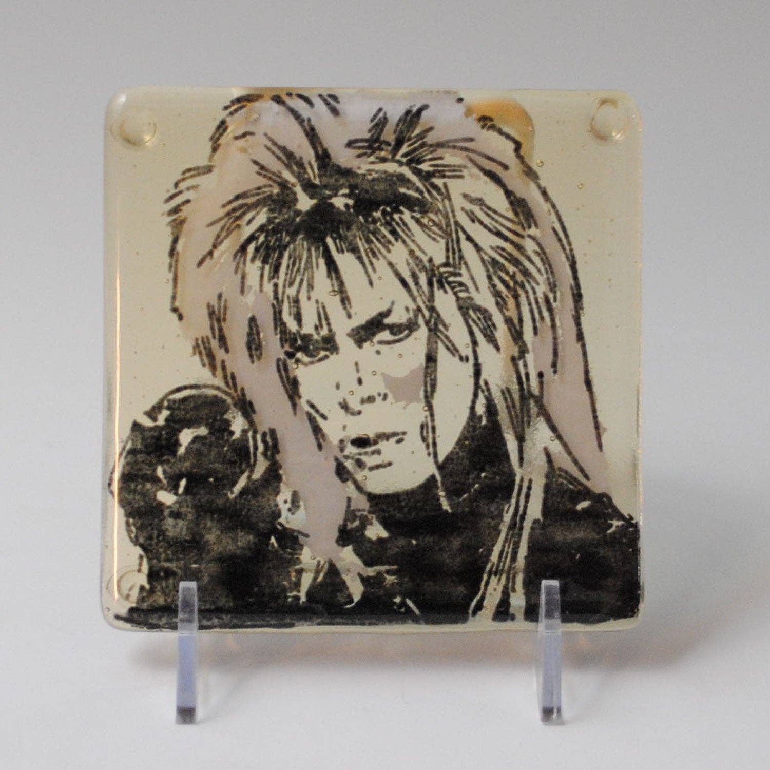 Kiku Handmade | Contemporary Fused Glass Home Goods - Wholesale Coasters - DB Labyrinth Fused Glass 4" Single Coaster2