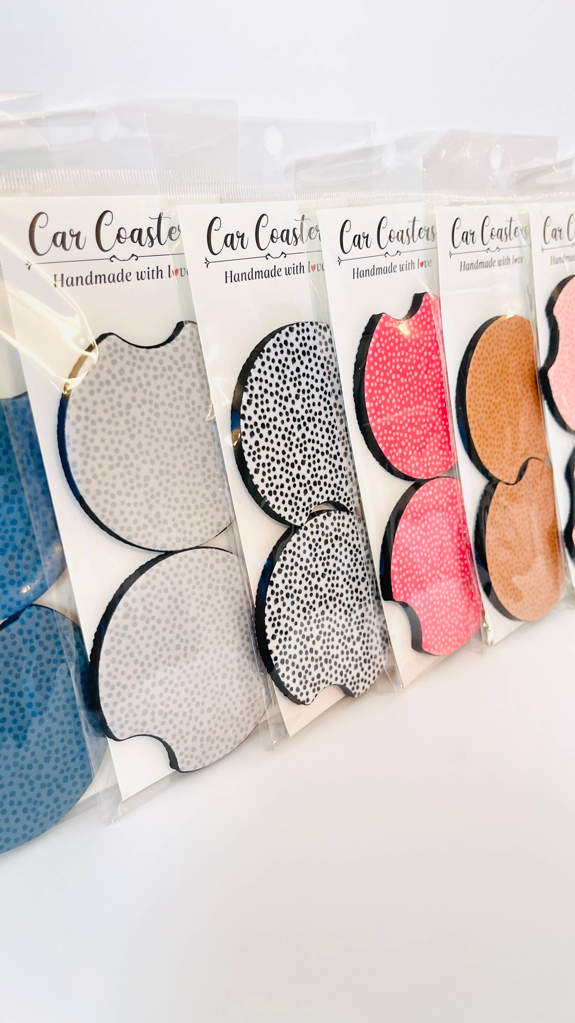 MarissaDDesigns - Wholesale Car Coaster - Women's - Dotted Neoprene Car Coasters – Trendy Cute Car Accessory19