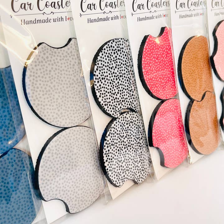 MarissaDDesigns - Wholesale Car Coaster - Women's - Dotted Neoprene Car Coasters – Trendy Cute Car Accessory19