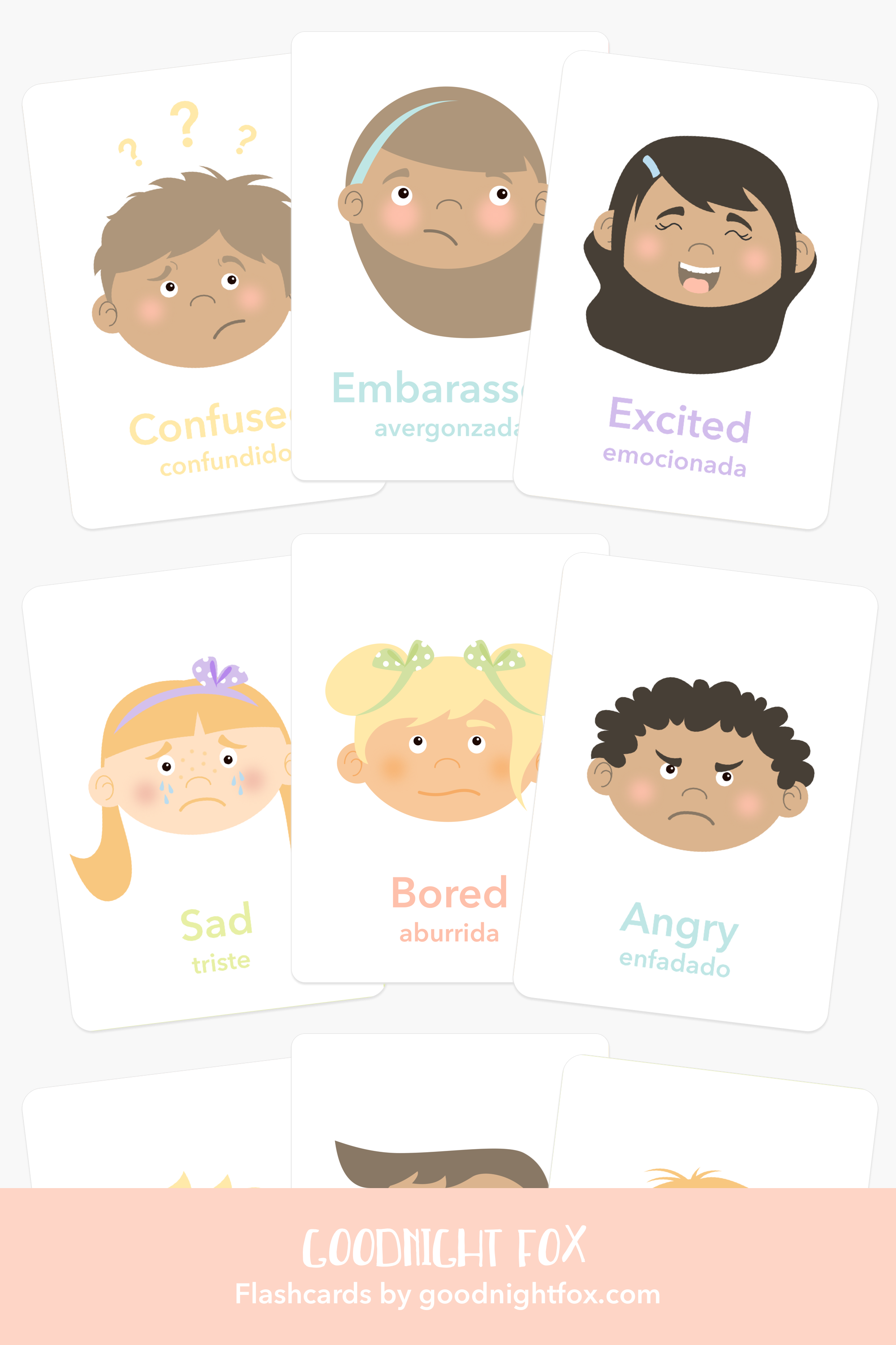 GoodnightFox - Wholesale Learning Cards - Kids & Baby - Emotions Flash Cards1