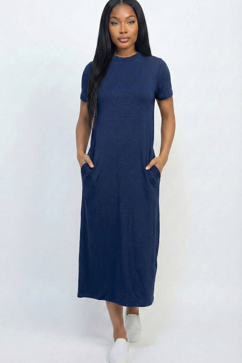 CAPELLA APPAREL - Wholesale Dress - Women's - Side Pocket Tee Dress17