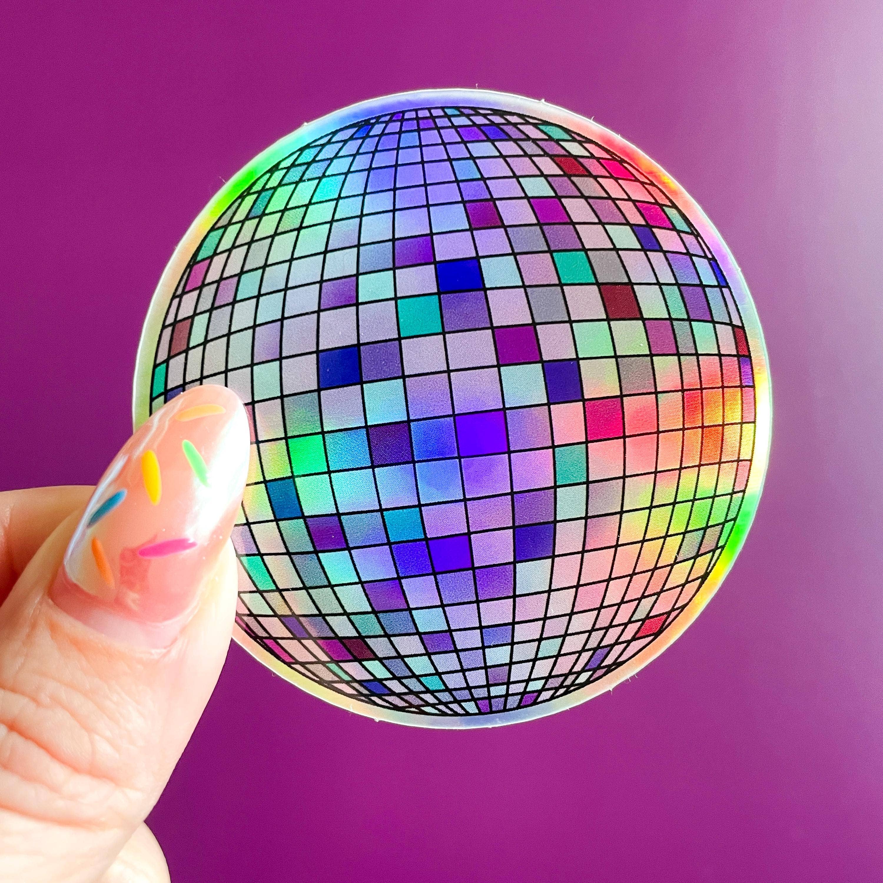 Stark + Stanley - Wholesale Sticker - Colorful Disco Ball Holographic Sticker1