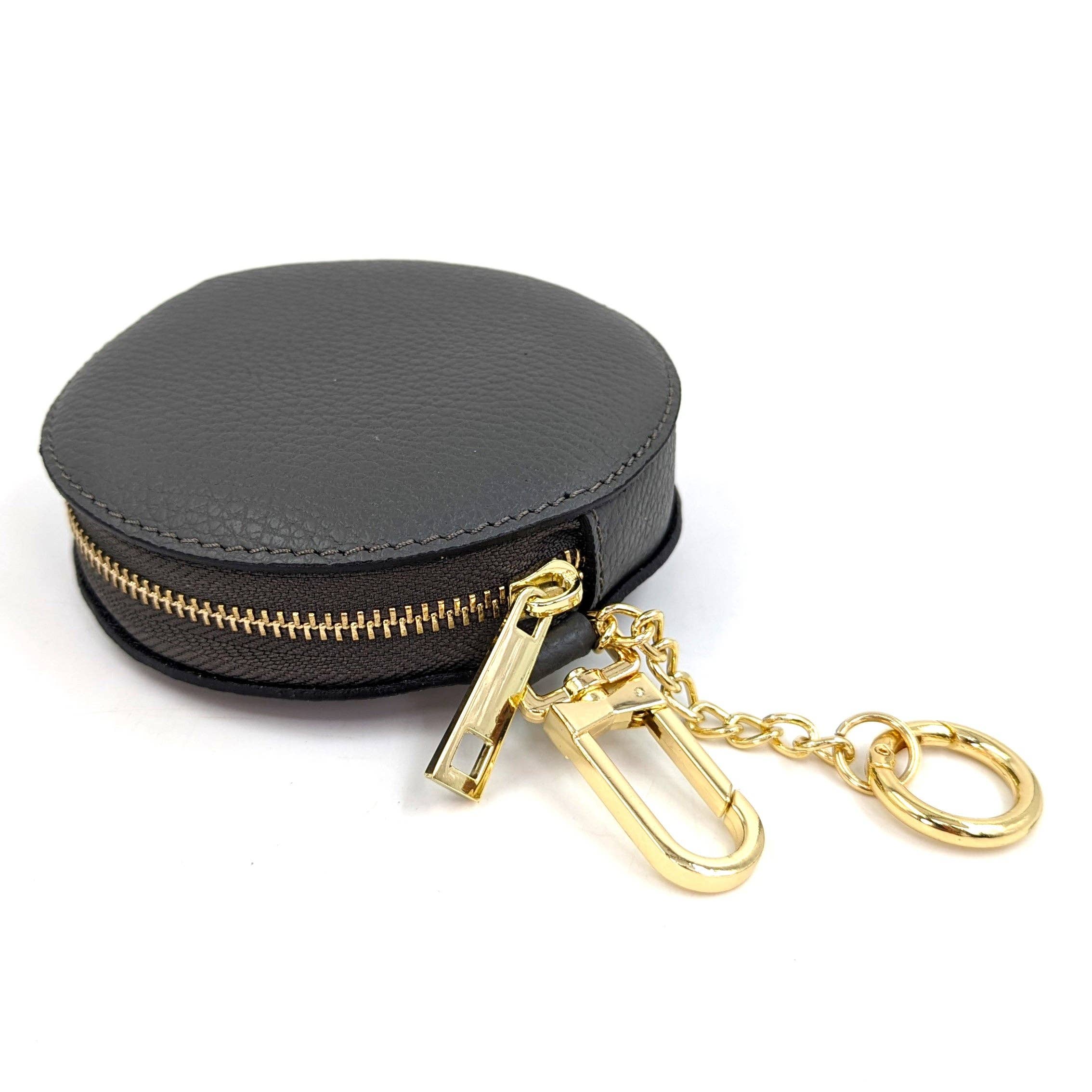 Tempest Designs – wholesale Coin purse – Women’s – Circular leather coin purses with chain link and lobster claw3