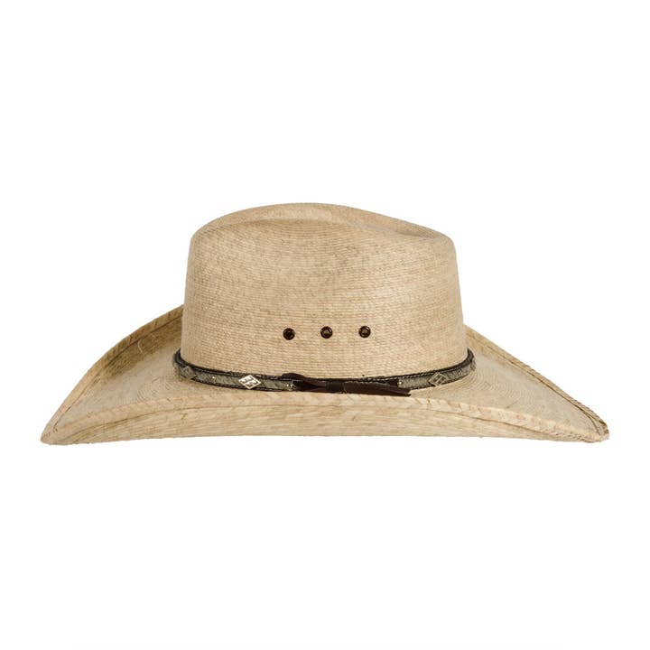 Natural Fine Mexican Palm Tycoon Cowboy Hat - Style Wyatt for wholesale on Faire