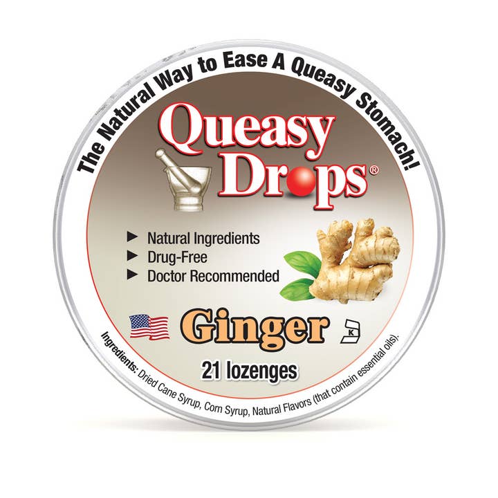 Queasy Drops Ginger for wholesale by Preggie Pops & Queasy Pops