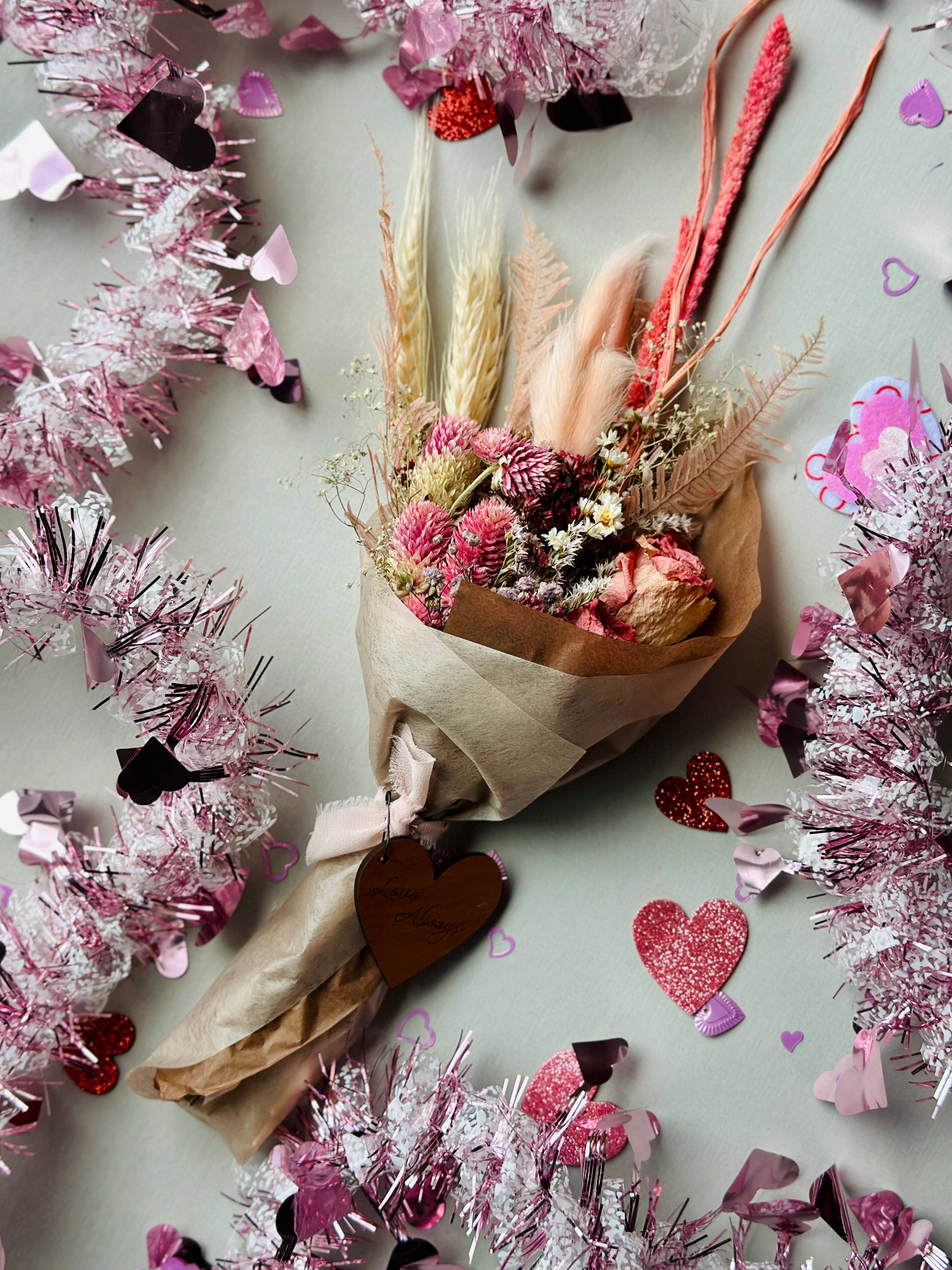 The Gardeners Wife - Wholesale Dried/Pressed Flowers - Be Mine Bouquets - la Vie en Rose!1