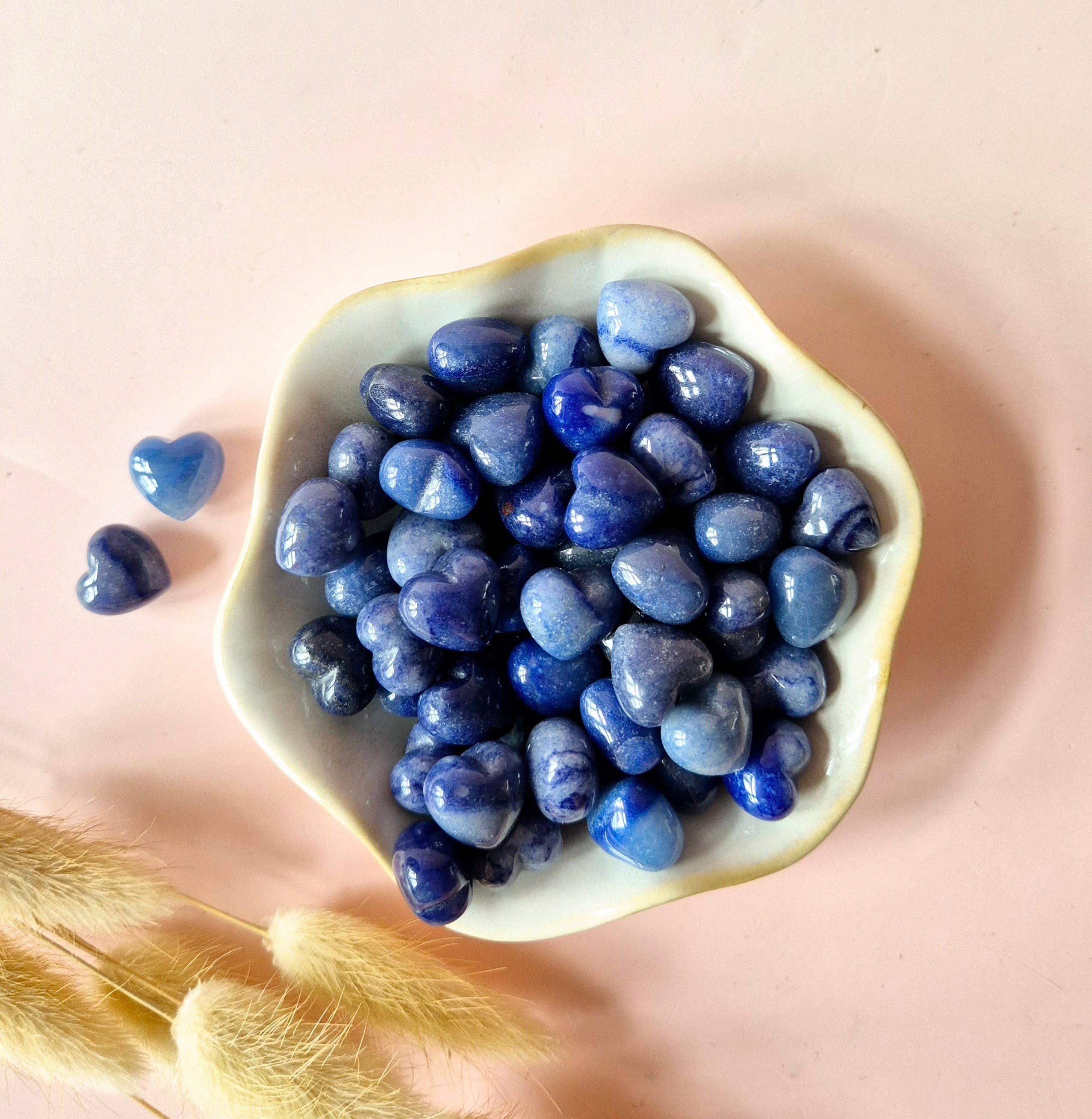 Moonlight Gemstones - Wholesale Spiritual Stone/Crystal - Mini Gemstone Heart Pocket Stone – Blue Aventurine (1.5 cm) for crystal confetti0