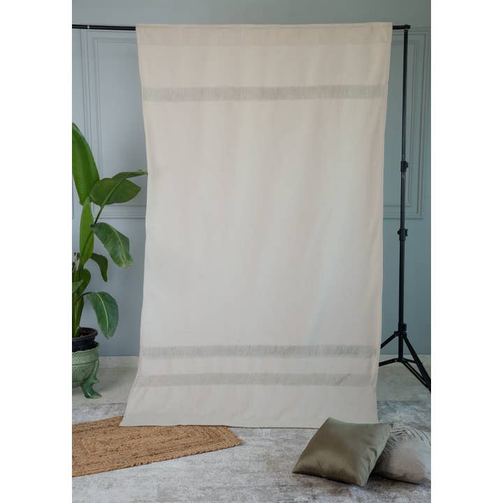 Natural Faux Linen Net Design Curtain | 1 Panel and other Purchase Wholesale net curtains. Free Returns & Net 60 Terms on Faire trending on Faire.