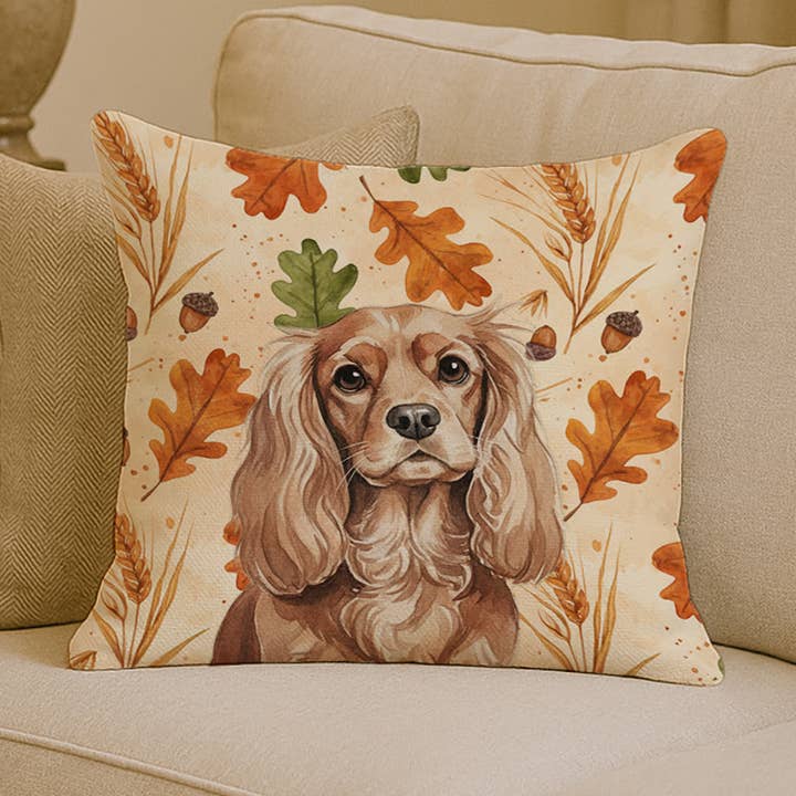 Cuscino Autunnale Ruby Cavalier Spaniel Heirloom 14x14 WDK7764 per la vendita all'ingrosso da parte di Caroline's Treasures