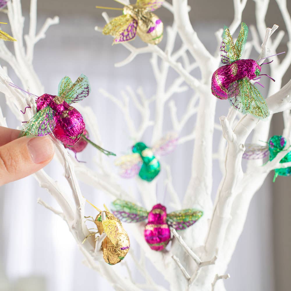 Factory Direct Craft - Vente Objets de décoration - Abeilles scintillantes de Mardi Gras (3 paquets - 36 au total)2