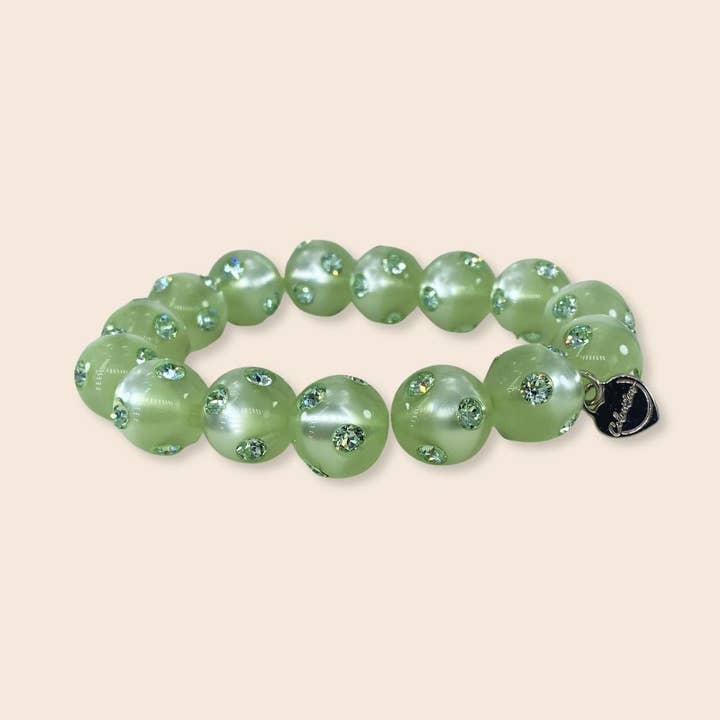 Classico Pearl Bracelet Bari in Light Green for wholesale by Coloristers