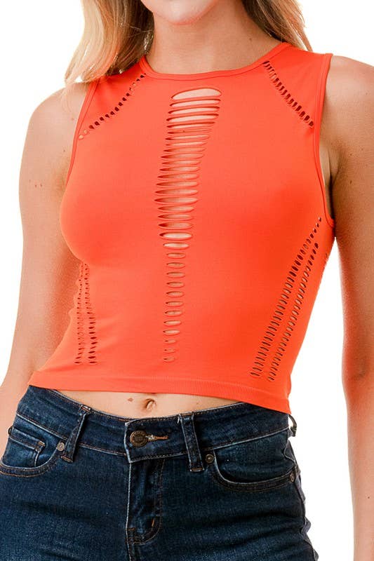 MIO WHOLESALE - Wholesale Tank Top - Women's - NT59 LASER CUT TANK TOP8