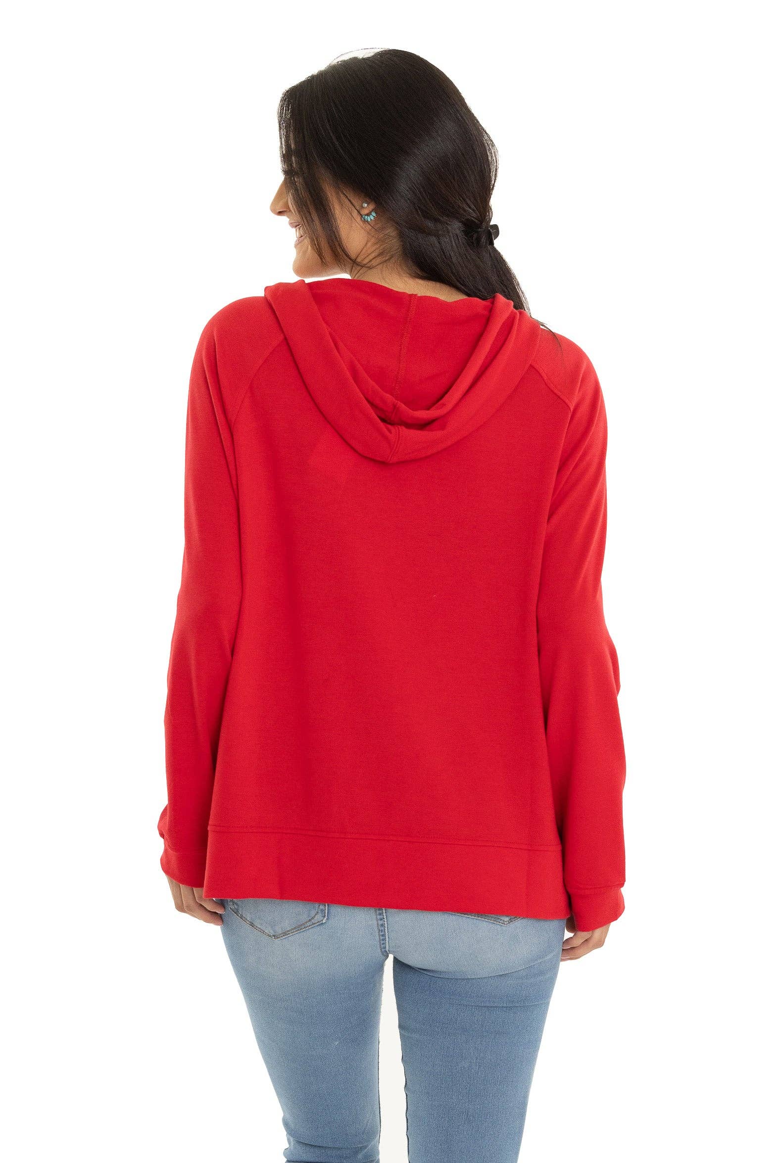 Flying Colors Apparel - Wholesale Hoodie - Women's - Ohio State Buckeyes Christine Cross Front Hoodie2