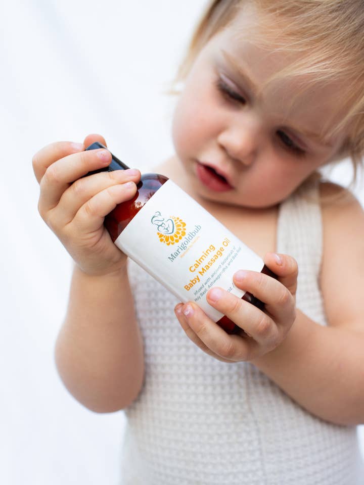 Calming Baby Massage Oil for wholesale by Marigoldbub LLC
