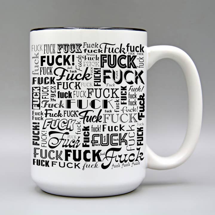 Fuck - 15 oz. Ceramic Coffee Mug for wholesale by EXIT82ART