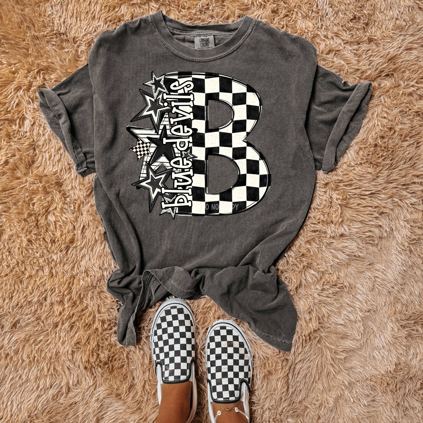 Wills Creek Designs - Wholesale T-Shirt (Graphic) - Women's - Checkered Star Mascot Wholesale Tee3
