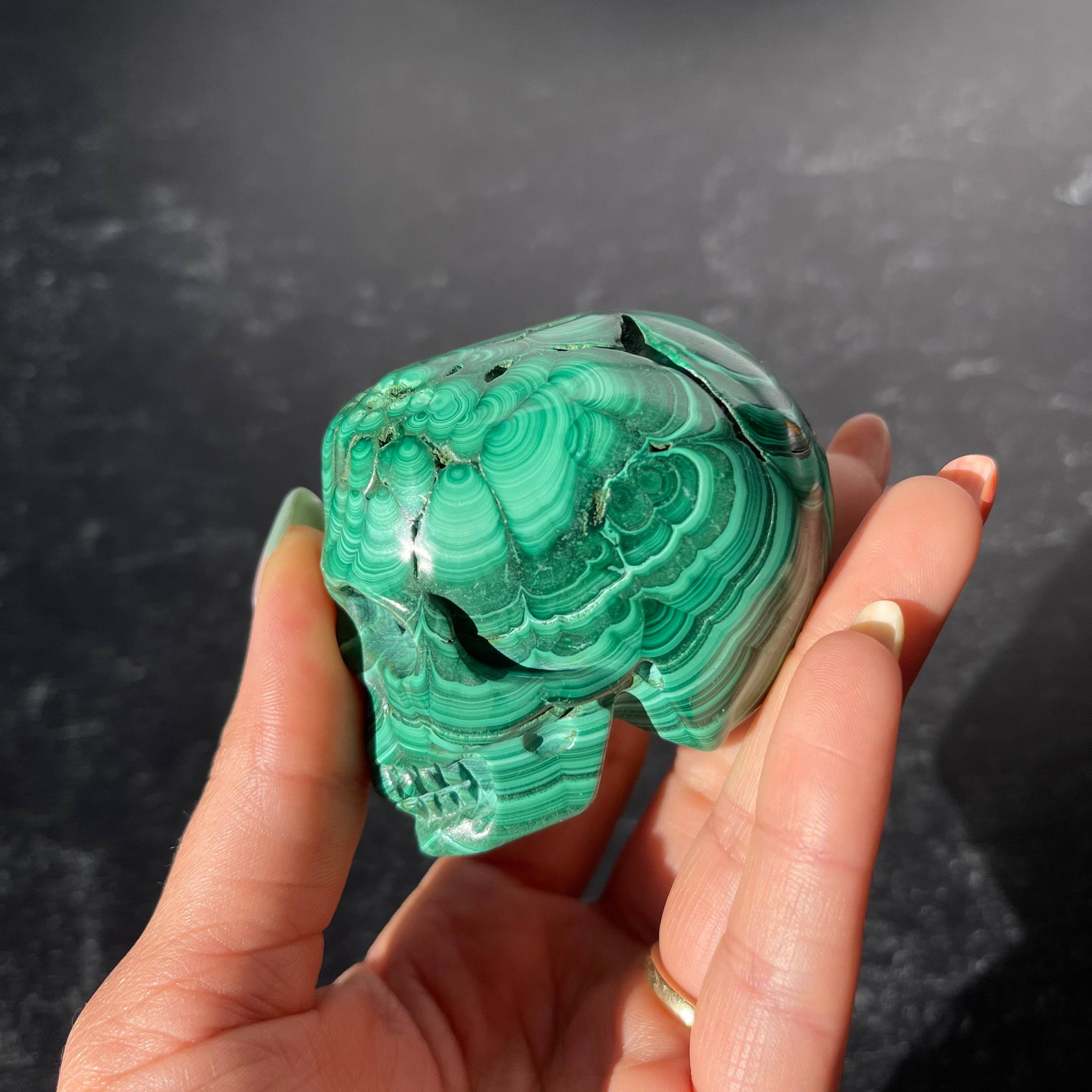 Good Juu Juu - Wholesale Spiritual Stone/Crystal - Malachite Skull Collection8