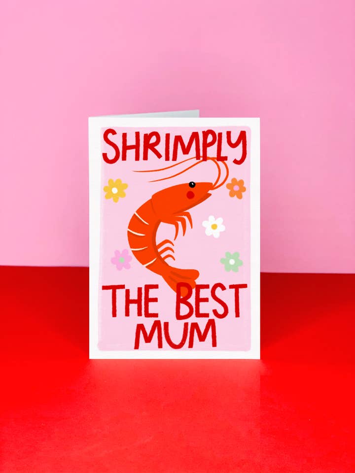 Shrimply the Best Mamãe Mãe's Day Card - Cartão para mamãe por atacado de The Card Edit