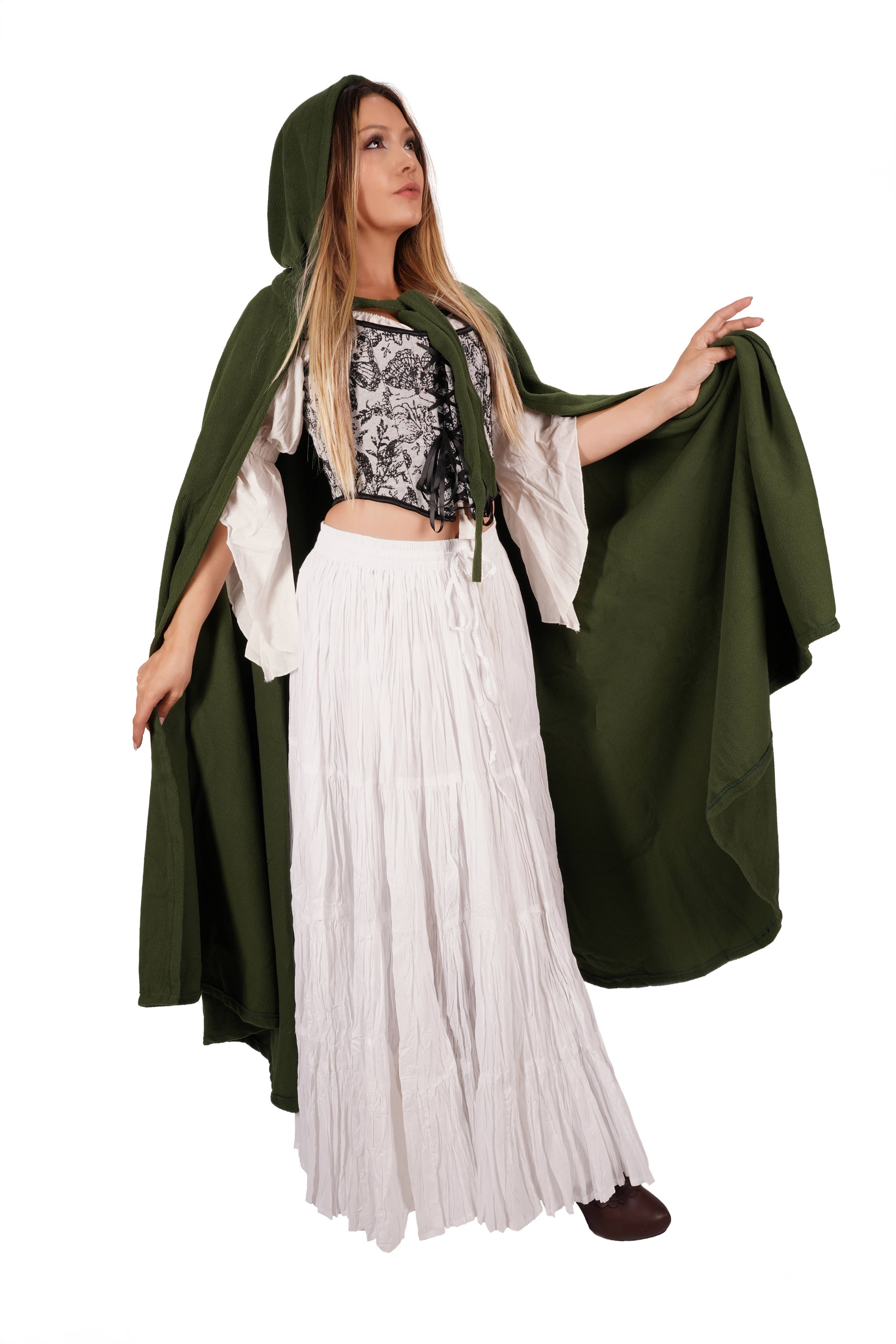 Western Fashion - Wholesale Cape - Women's - 8493 - Cape / Cloak with hood, fleece fabric4