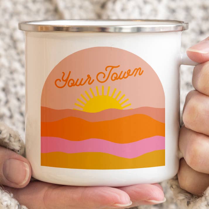 Rock Scissor Paper - Wholesale Coffee Mug - Personalized City Camp Mug - Sunset View0