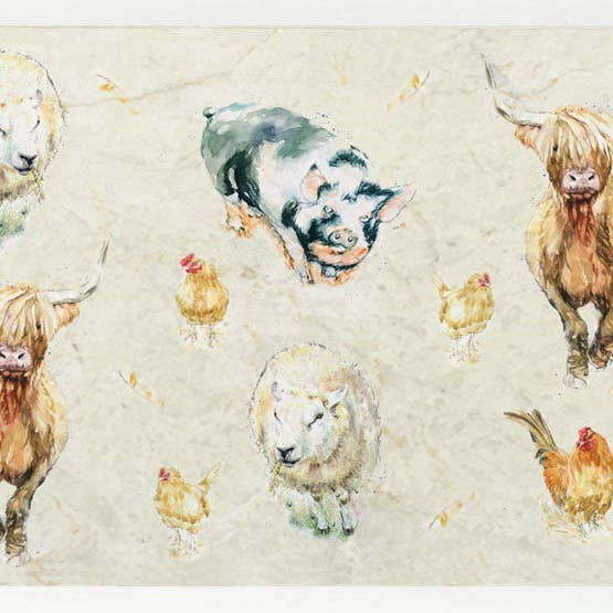 Petit plateau de partage - Vache, Mouton, Cochon pour la vente par Country Creation