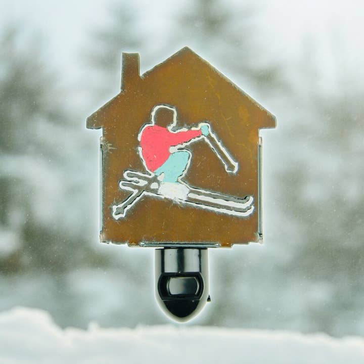 Whimsies - Vente Veilleuses - Chalet de ski, veilleuse, cadeaux d'hiver, chalet de neige, souvenir