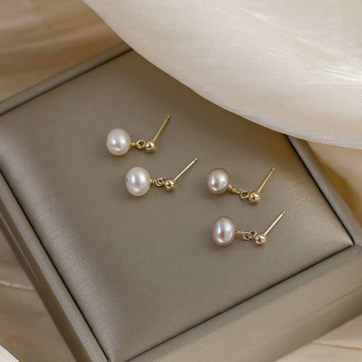 Ole - Vente Boucles d'oreilles pendantes - Boucles d'oreilles en perles d'eau douce 4