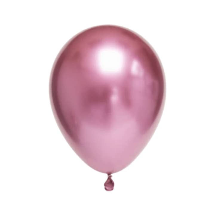 Palloncini Metallici (10pz) - Rosso Rosa per la vendita all'ingrosso da parte di Peacock Supplies