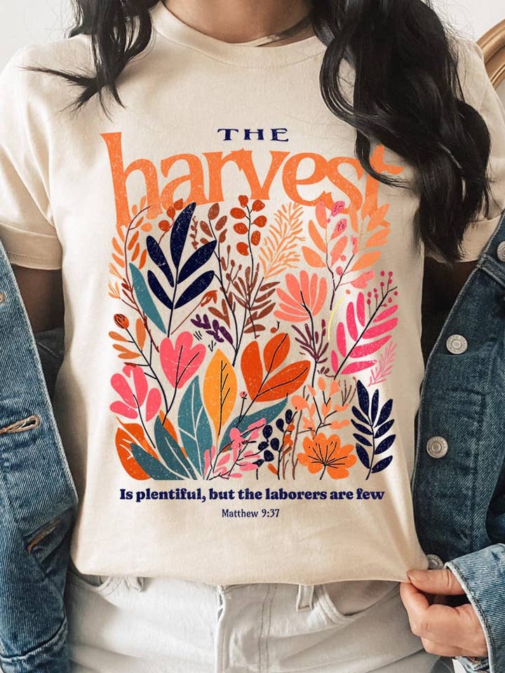T-shirt graphique chrétien The Harvest pour la vente par COLORBEAR