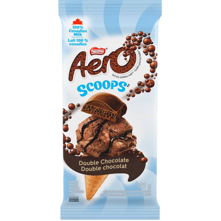 Echo Sales America - Wholesale Chocolate Bar - Aero Scoops Double Chocolate Milk Chocolate Bar, 105g case of 15