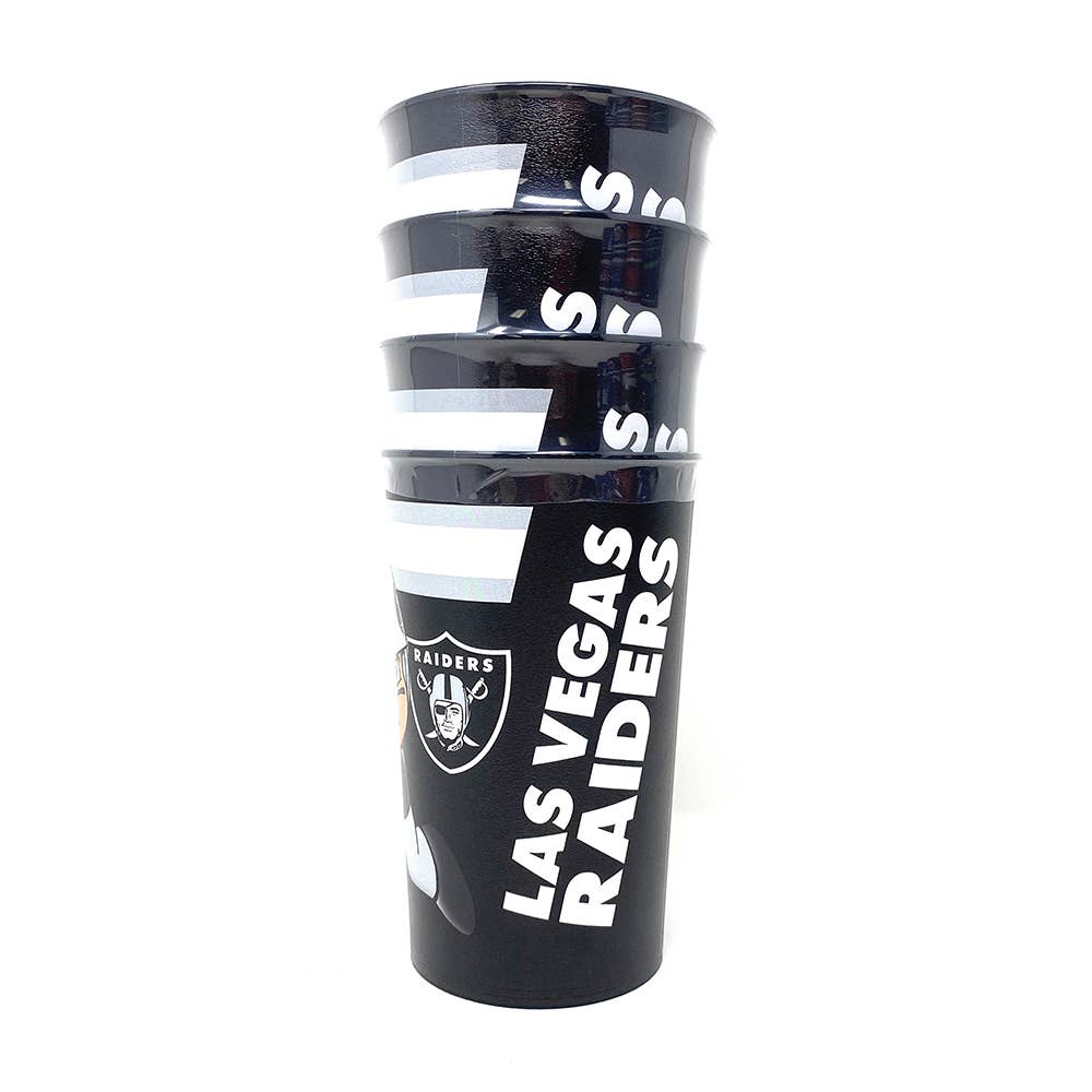Party Animal, Inc. - Wholesale Disposable Cup - Las Vegas Raiders Party Cup 4-Pack1