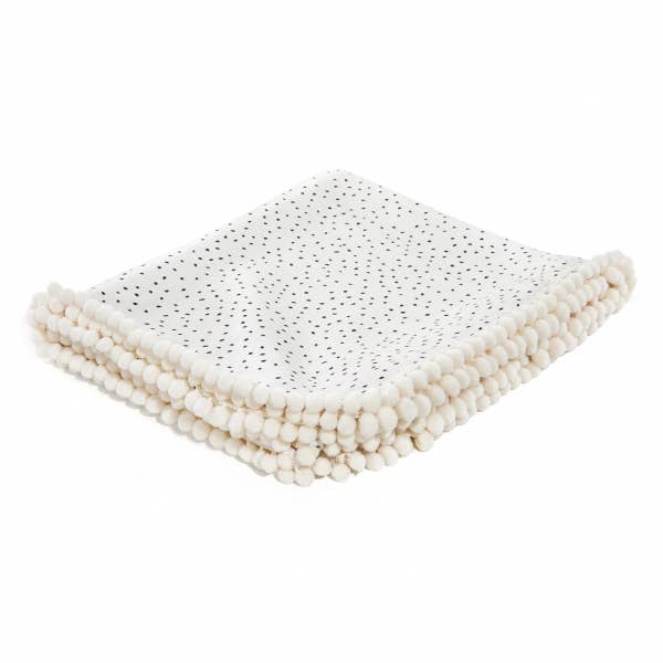 Summer pompom bamboe deken - Stones beige voor wholesale door MAYLILY