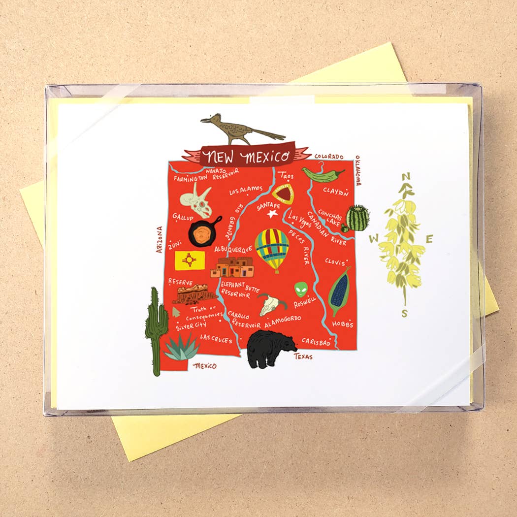 Allport Editions - Wholesale Briefpapier/indexkaartenset - Hallo USA Boxed Card-serie - ALLE 50 STATEN HIER!34