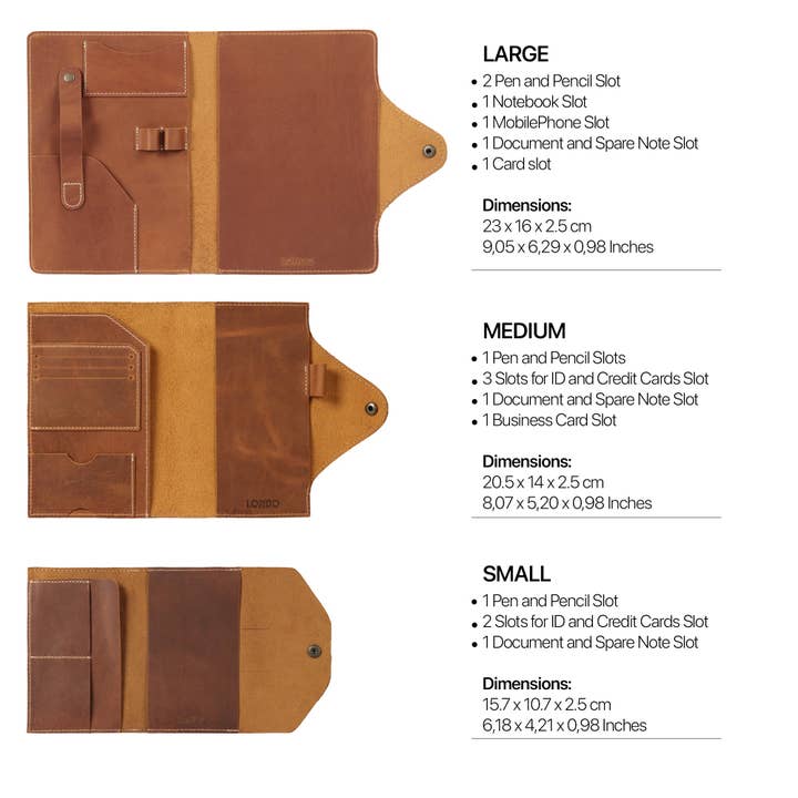 Londo - Wholesale Journal Cover - Londo Personalized Top Grain Leather Portfolio with Notepad (Snap Closure & Lock)79