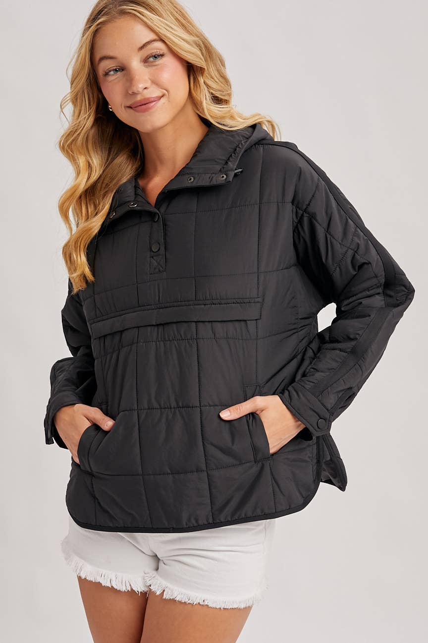 Bluivy - Vente Doudoune – femme - VESTE À CAPUCHE MATELASSÉE ENFILABLE0