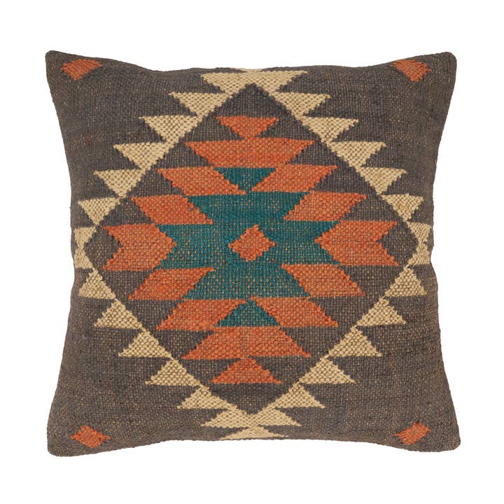 Saro Lifestyle – wholesale Throw/decorative pillow – Vibrant Cultural Tapestry Kilim Pillow0