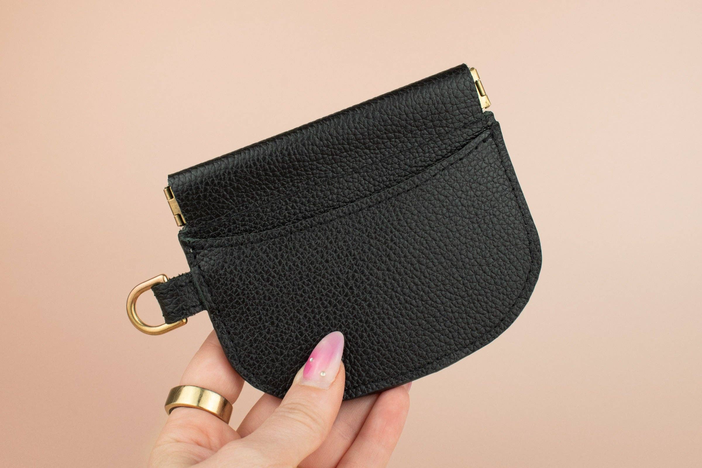 Cold Gold - Wholesale Card Holder - Women's - Chic Leather Card Wallet, Minimalist Cardholder in Black0