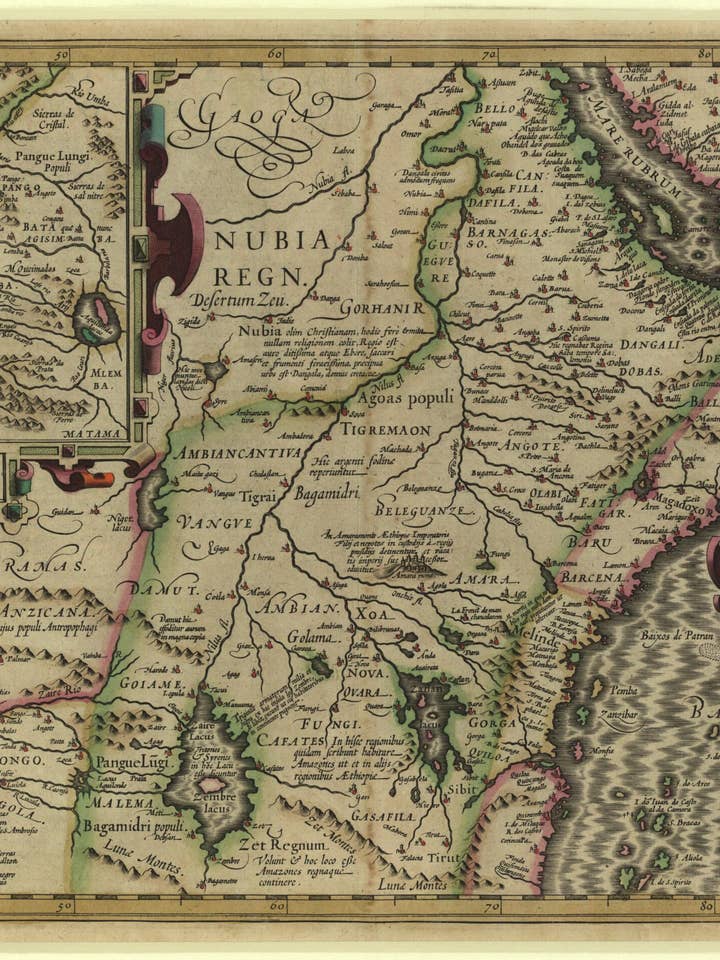 Abisinia, o el Imperio del Preste Juan. (Abissinorum Sive Pretiosi Ioannis Imperiu) 1619 para venta al por mayor de Relic Map Co.