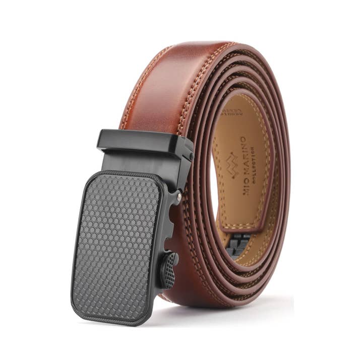 Mio Marino - Wholesale Belt - Men's - Labyrinth Pattern Ratchet Belt