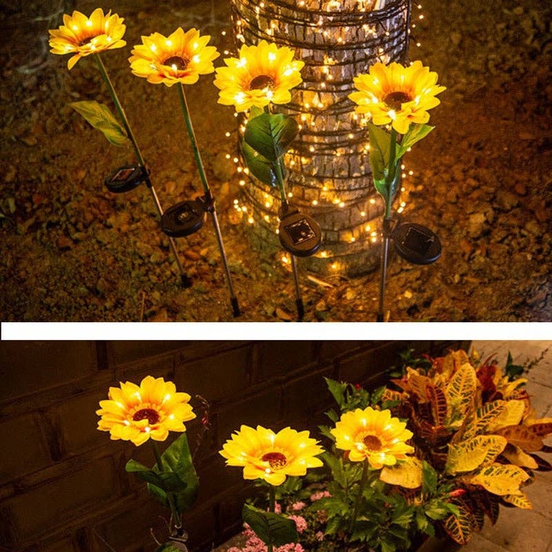 OutdoorSolarOutlet - Wholesale Outdoor/lawn light - Solar Sunflower Lights (4 Pack)5