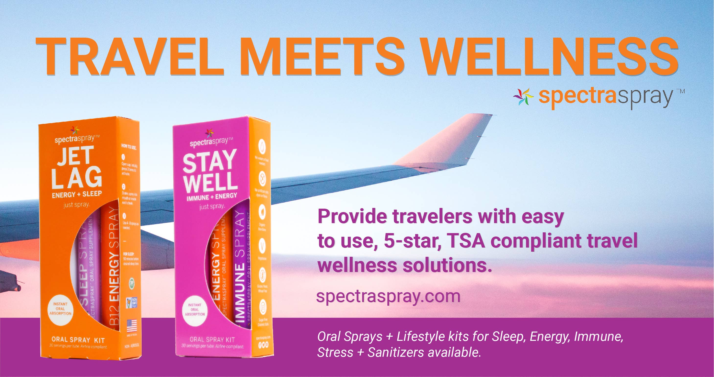 SpectraSpray Global – wholesale Oral supplement/vitamin – Sleep Well Oral Spray Lifestyle Kit - set of 22