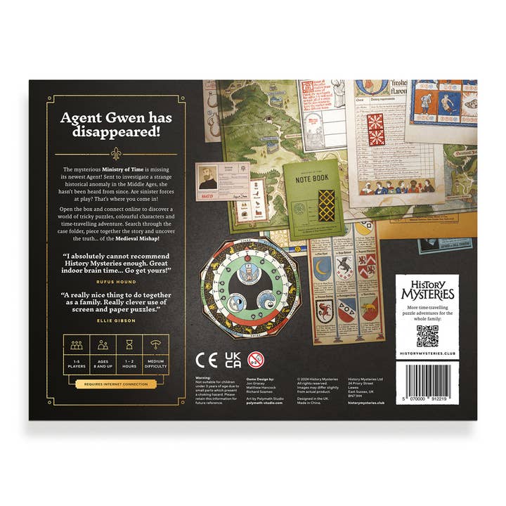 History Mysteries - Wholesale Board Game - 'The Medieval Mishap' Family Friendly Puzzle Game