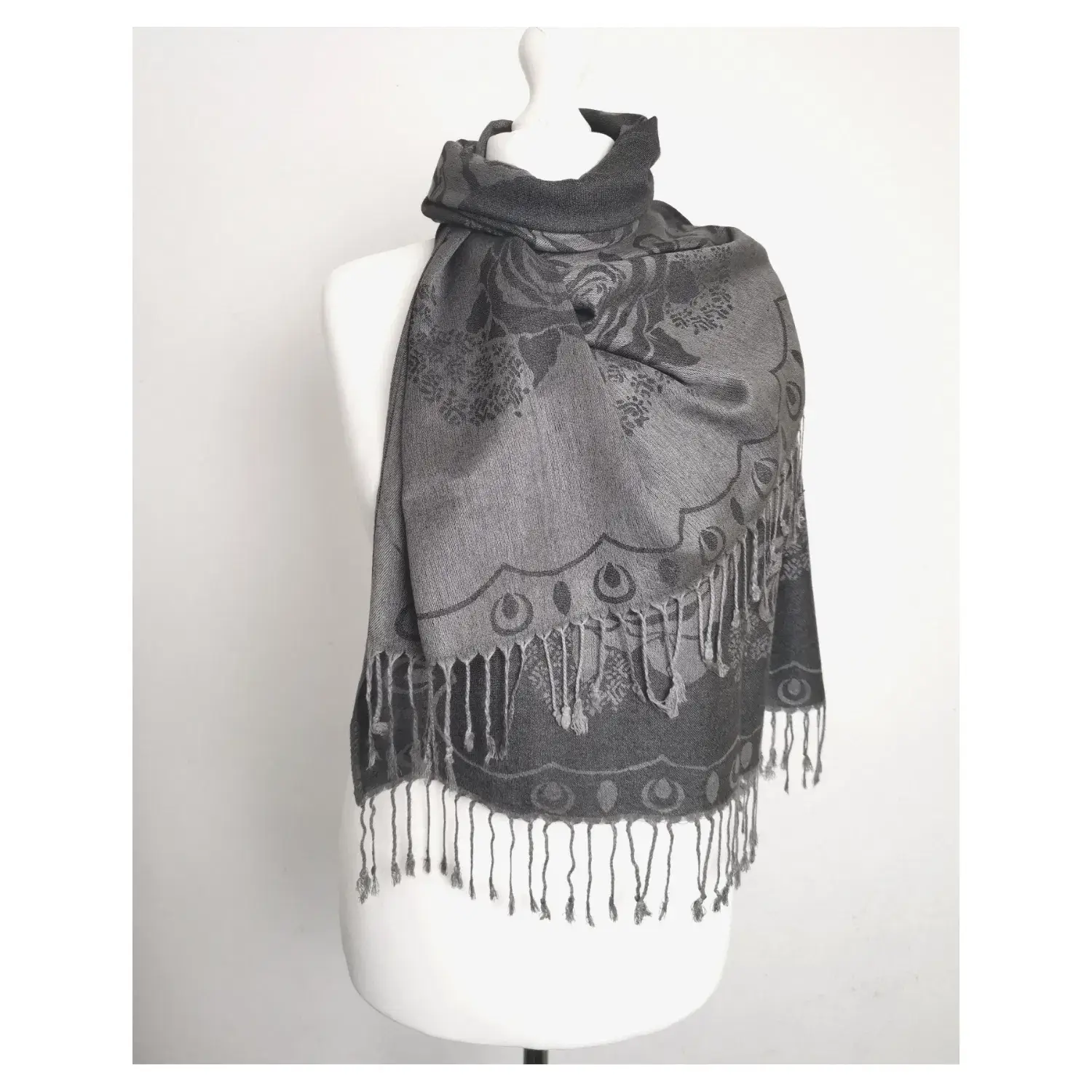 Superbia - Wholesale Scarf - Women's - Super Soft Reversible Pashmina Scarf /Shawl -Roses 18812