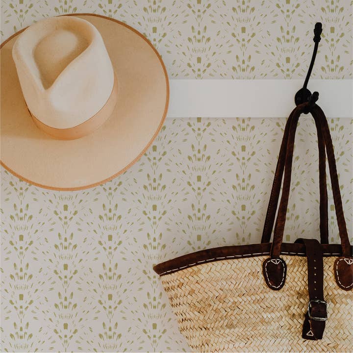 Fanweave (Gold) Wallpaper for wholesale by Everett Park