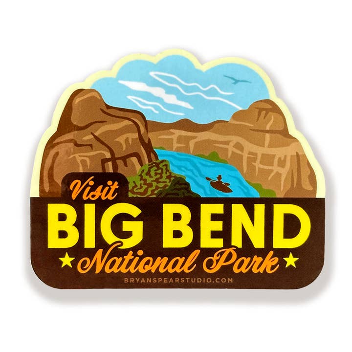 Bryan Spear Studio - Wholesale Sticker - Visit Big Bend National Park Sticker