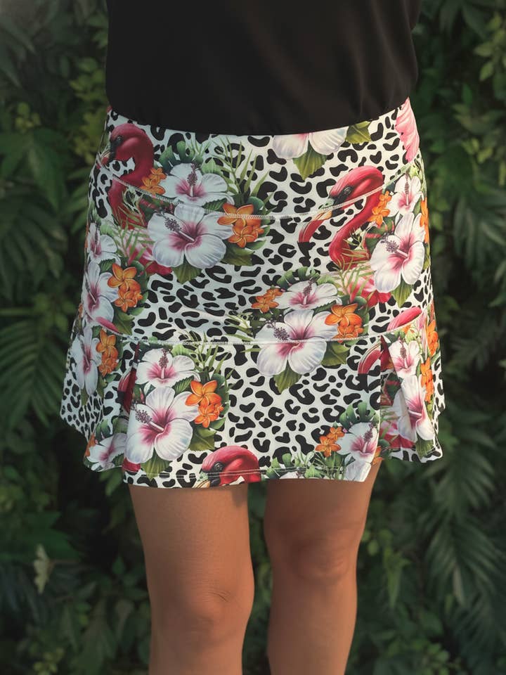 Flamingo Rhapsody Skort for wholesale by Trunkers